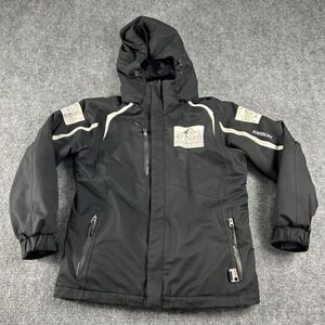 Karbon‎ Ski Jacket Womens 14 Black Hooded FAST 49 North Alpine Ski Team Racing